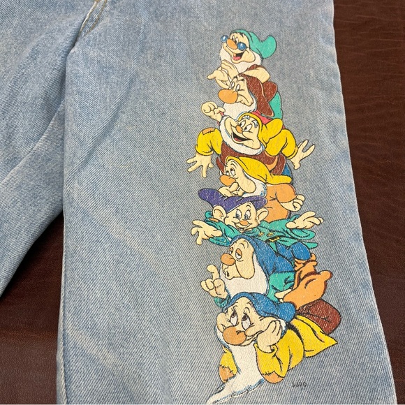 Vintage Mickey Unlimited By Jerry Leigh Jeans Size 12 Seven Dwarfs Graphic - Picture 5 of 10